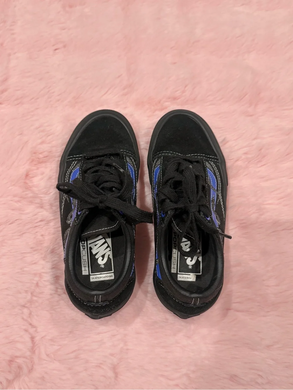 VANS x Breana Geering Skate Old Skool Blue Stripe Snake Shoes